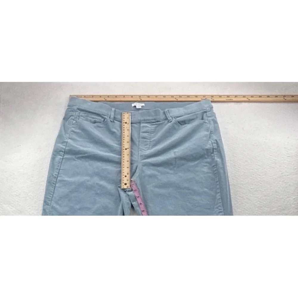 J. Jill Corduroy Pants Womens L‎ Light Blue Excellent Pull On Straight Leg Soft
